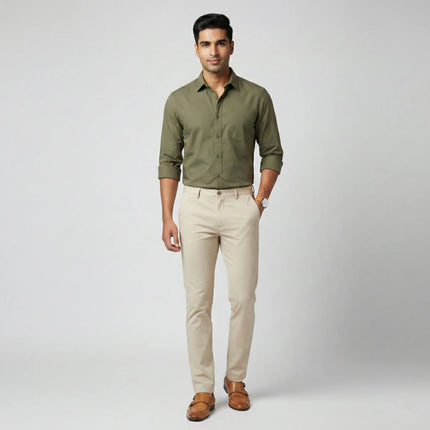 Hide & City Men's Lycra Ankle Fit Pants | Premium  | Casual & Office Wear | DIONARU