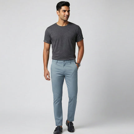 Hide & City Men's Lycra Ankle Fit Pants | Premium  | Casual & Office Wear | DIONARU