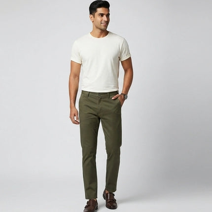 Hide & City Men's Lycra Ankle Fit Pants | Premium  | Casual & Office Wear | DIONARU