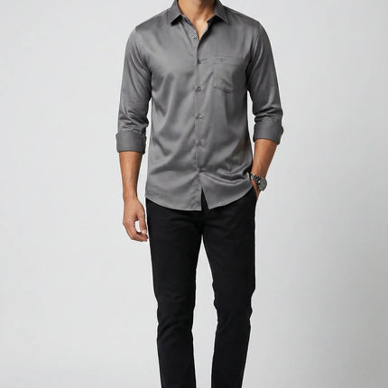 Satin Lycra Formal Shirt's for Men | Smooth Finish | Stretch Comfort | DIONARU