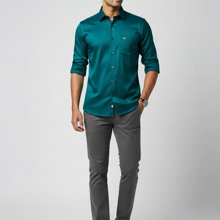 Satin Lycra Formal Shirt's for Men | Smooth Finish | Stretch Comfort | DIONARU