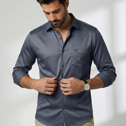 Satin Lycra Formal Shirt's for Men | Smooth Finish | Stretch Comfort | DIONARU