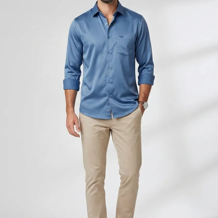 Satin Lycra Formal Shirt's for Men | Smooth Finish | Stretch Comfort | DIONARU