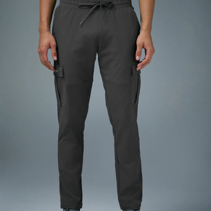 Men’s Solid Relax Fit Sports Cargo Trackpants with TS FLEXI Technology