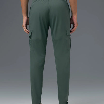 Men’s Solid Relax Fit Sports Cargo Trackpants with TS FLEXI Technology