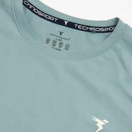 Men’s Solid Slim Fit Crew Neck T-Shirt with COTFLEX Innovation