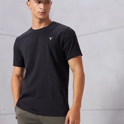 Men’s Solid Slim Fit Crew Neck T-Shirt with COTFLEX Innovation