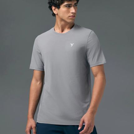Men’s Solid Slim Fit Crew Neck T-Shirt with COTFLEX Innovation