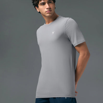 Men’s Solid Slim Fit Crew Neck T-Shirt with COTFLEX Innovation
