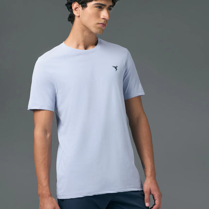 Men’s Solid Slim Fit Crew Neck T-Shirt with COTFLEX Innovation