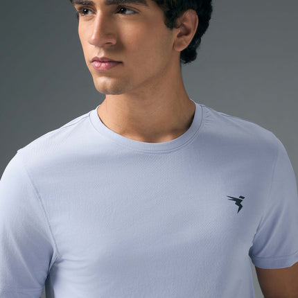 Men’s Solid Slim Fit Crew Neck T-Shirt with COTFLEX Innovation