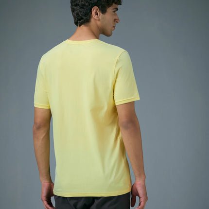 Men’s Solid Slim Fit Crew Neck T-Shirt with COTFLEX Innovation