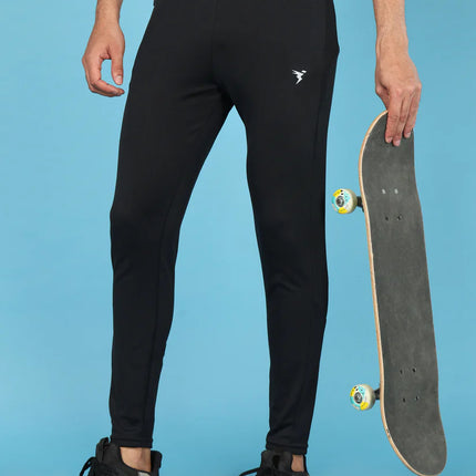 Men’s Solid Slim Fit Trackpants with Advanced TECHNO DRY Fabric
