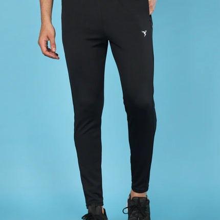 Men’s Solid Slim Fit Trackpants with Advanced TECHNO DRY Fabric