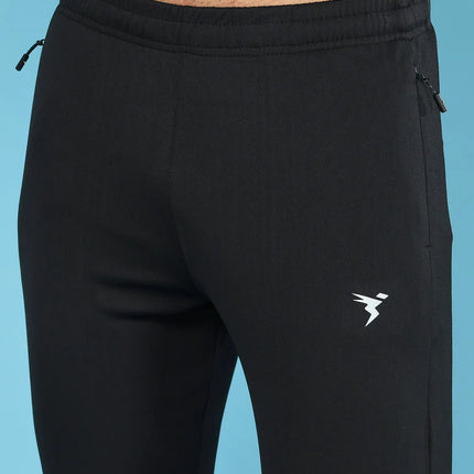 Men’s Solid Slim Fit Trackpants with Advanced TECHNO DRY Fabric