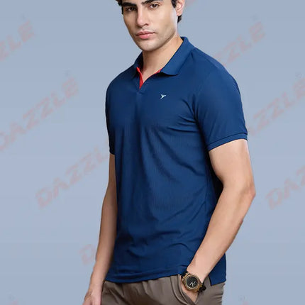 CRAZY MATTY Slim Fit T-Shirt – DAZZLE Sports Wear | Premium Matty Dryfit Polo for Men
