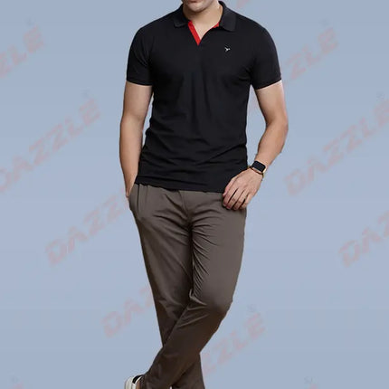 CRAZY MATTY Slim Fit T-Shirt – DAZZLE Sports Wear | Premium Matty Dryfit Polo for Men