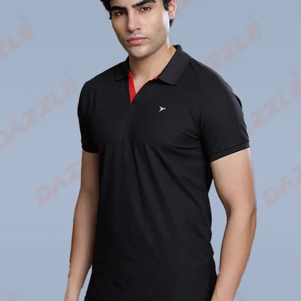 CRAZY MATTY Slim Fit T-Shirt – DAZZLE Sports Wear | Premium Matty Dryfit Polo for Men