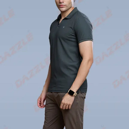 CRAZY MATTY Slim Fit T-Shirt – DAZZLE Sports Wear | Premium Matty Dryfit Polo for Men