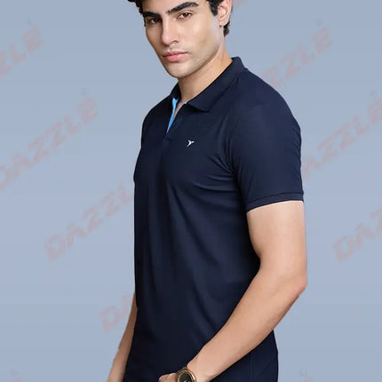 CRAZY MATTY Slim Fit T-Shirt – DAZZLE Sports Wear | Premium Matty Dryfit Polo for Men