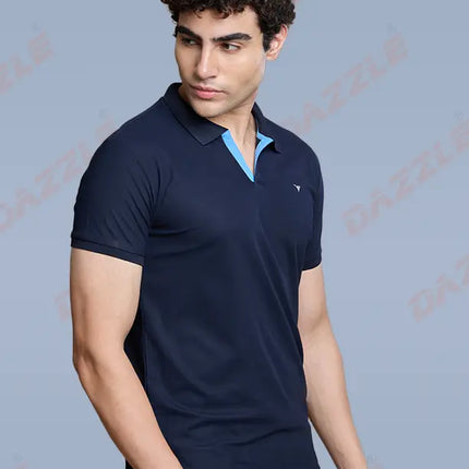 CRAZY MATTY Slim Fit T-Shirt – DAZZLE Sports Wear | Premium Matty Dryfit Polo for Men
