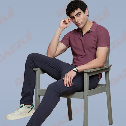 CRAZY MATTY Slim Fit T-Shirt – DAZZLE Sports Wear | Premium Matty Dryfit Polo for Men