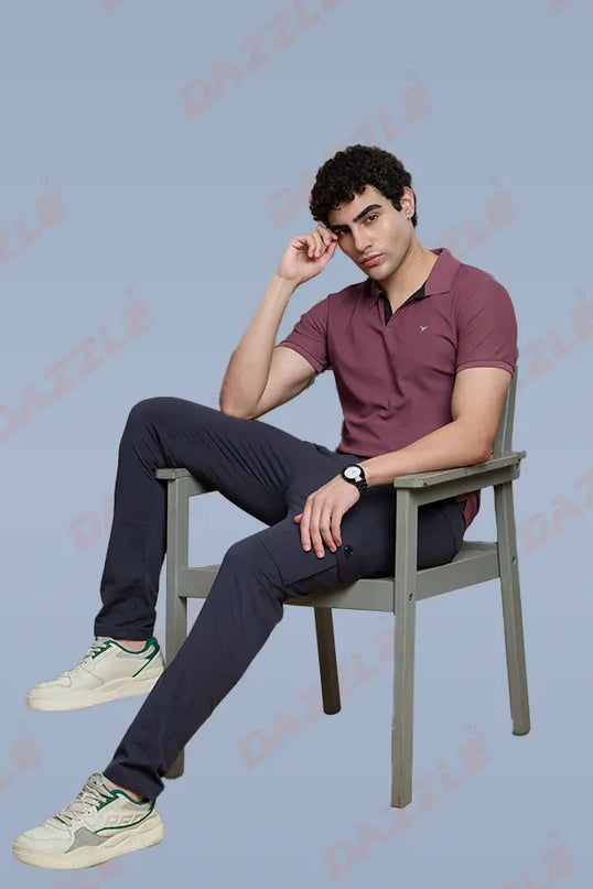 CRAZY MATTY Slim Fit T-Shirt – DAZZLE Sports Wear | Premium Matty Dryfit Polo for Men