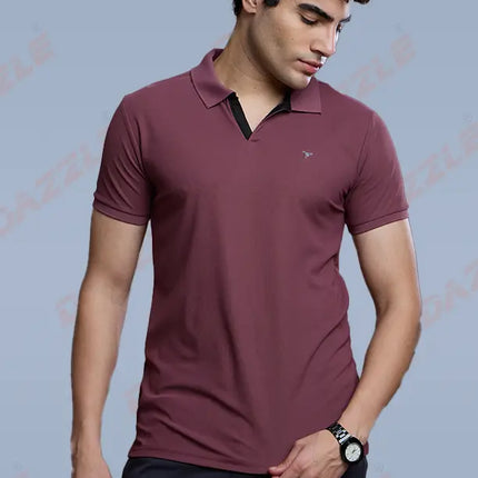 CRAZY MATTY Slim Fit T-Shirt – DAZZLE Sports Wear | Premium Matty Dryfit Polo for Men