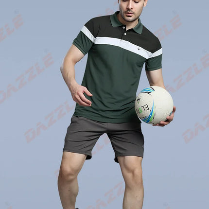 CRAZY MATTY Trendy T-Shirt – Green | DAZZLE Sports Wear | Stylish Slim-Fit Dri-Fit Matty Tee