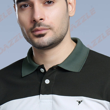 CRAZY MATTY Trendy T-Shirt – Green | DAZZLE Sports Wear | Stylish Slim-Fit Dri-Fit Matty Tee