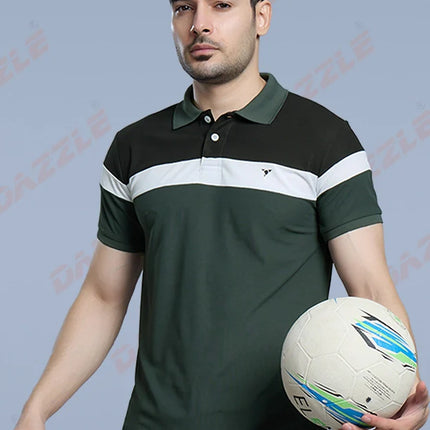 CRAZY MATTY Trendy T-Shirt – Green | DAZZLE Sports Wear | Stylish Slim-Fit Dri-Fit Matty Tee