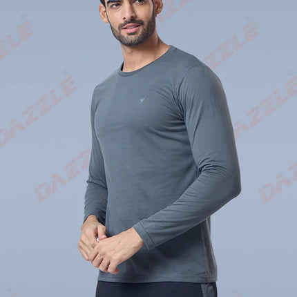 Men’s Round Neck Full Sleeves Cotton T-Shirt – Comfort Fit