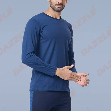 Men’s Round Neck Full Sleeves Cotton T-Shirt – Comfort Fit