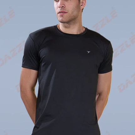 BUTTER LYCRA R-Neck T-Shirt – DAZZLE Sports Wear | Ultra-Soft Slim Fit Round Neck Tee for Men