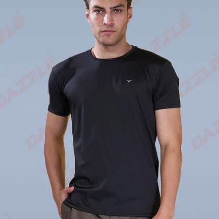BUTTER LYCRA R-Neck T-Shirt – DAZZLE Sports Wear | Ultra-Soft Slim Fit Round Neck Tee for Men