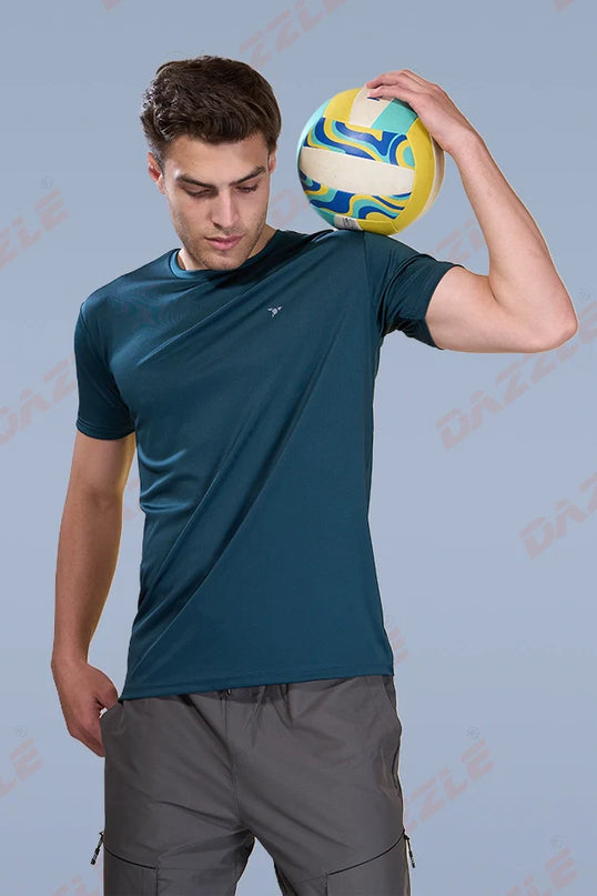 BUTTER LYCRA R-Neck T-Shirt – DAZZLE Sports Wear | Ultra-Soft Slim Fit Round Neck Tee for Men