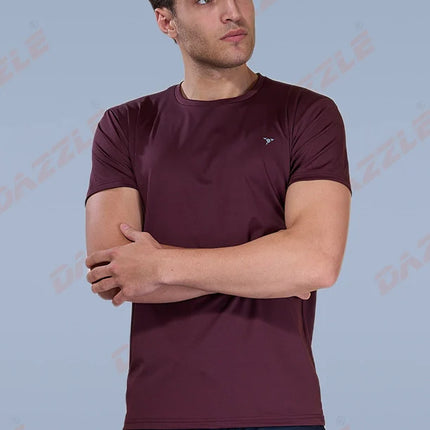 BUTTER LYCRA R-Neck T-Shirt – DAZZLE Sports Wear | Ultra-Soft Slim Fit Round Neck Tee for Men