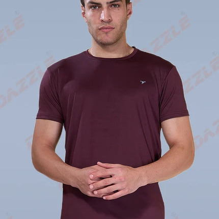 BUTTER LYCRA R-Neck T-Shirt – DAZZLE Sports Wear | Ultra-Soft Slim Fit Round Neck Tee for Men