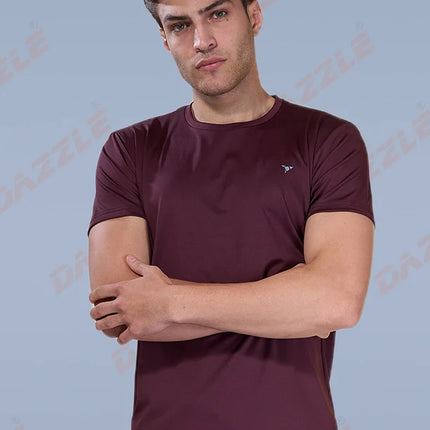 BUTTER LYCRA R-Neck T-Shirt – DAZZLE Sports Wear | Ultra-Soft Slim Fit Round Neck Tee for Men