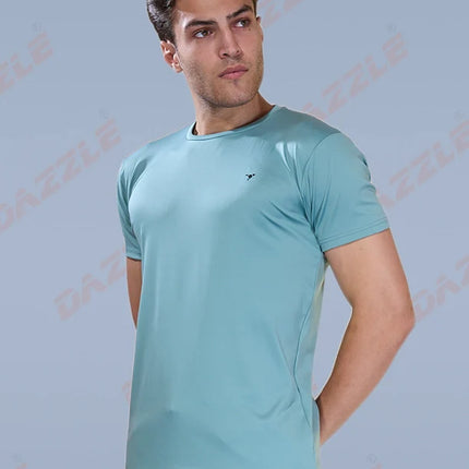 BUTTER LYCRA R-Neck T-Shirt – DAZZLE Sports Wear | Ultra-Soft Slim Fit Round Neck Tee for Men